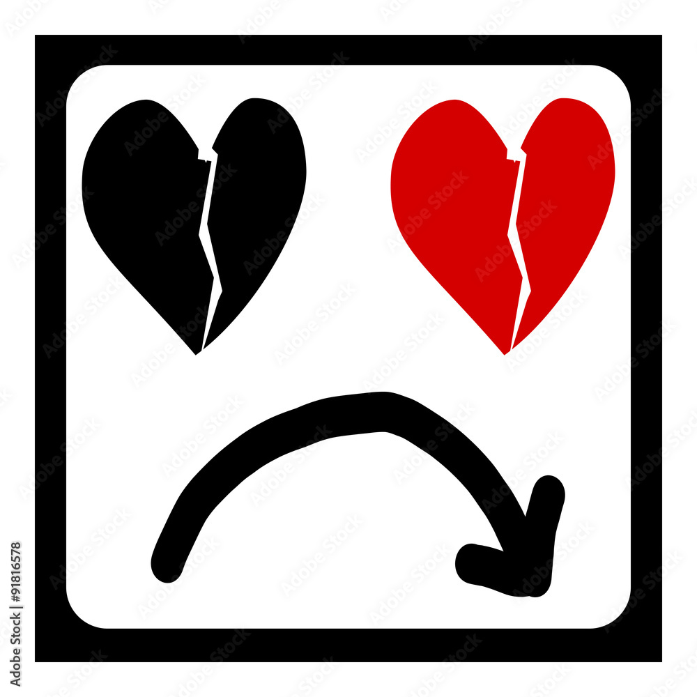 heartbreak and arrow, Sad love symbol vector heartbreak and arrow, Sad love symbol vector