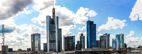 Ginancial district in Frankfurt