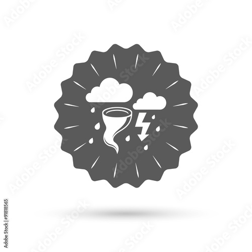 Storm bad weather sign icon. Gale hurricane.