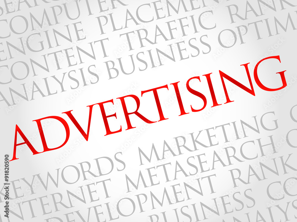 ADVERTISING word cloud, business concept ADVERTISING word cloud, business concept