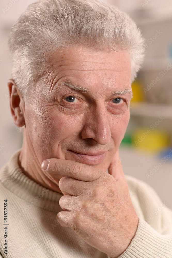 senior man thinking about something senior man thinking about something