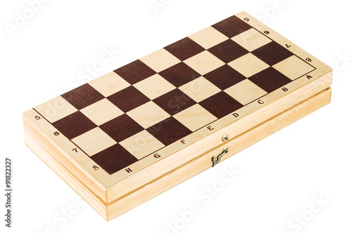 Chess board isolated on a white background
