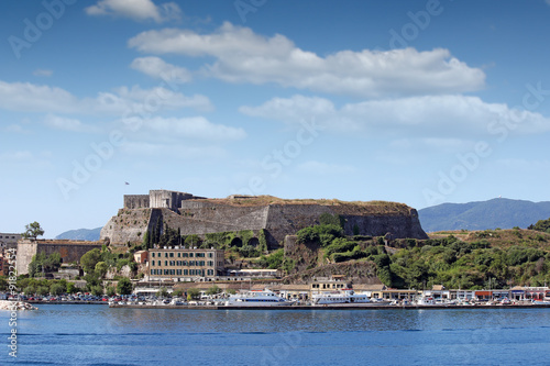 new fortress and port Corfu town Greece