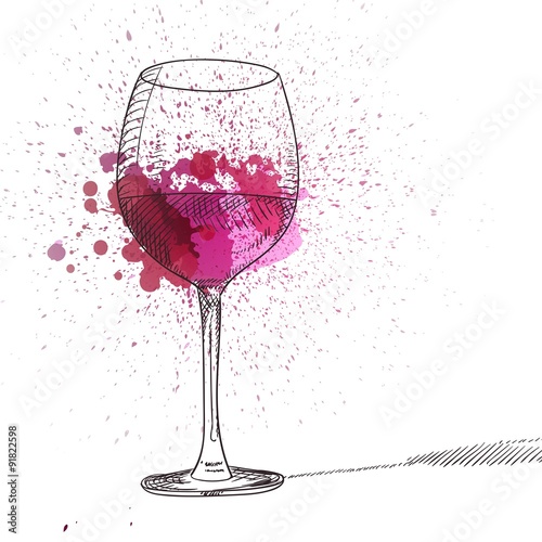 Vector Illustration of Wine Design Background