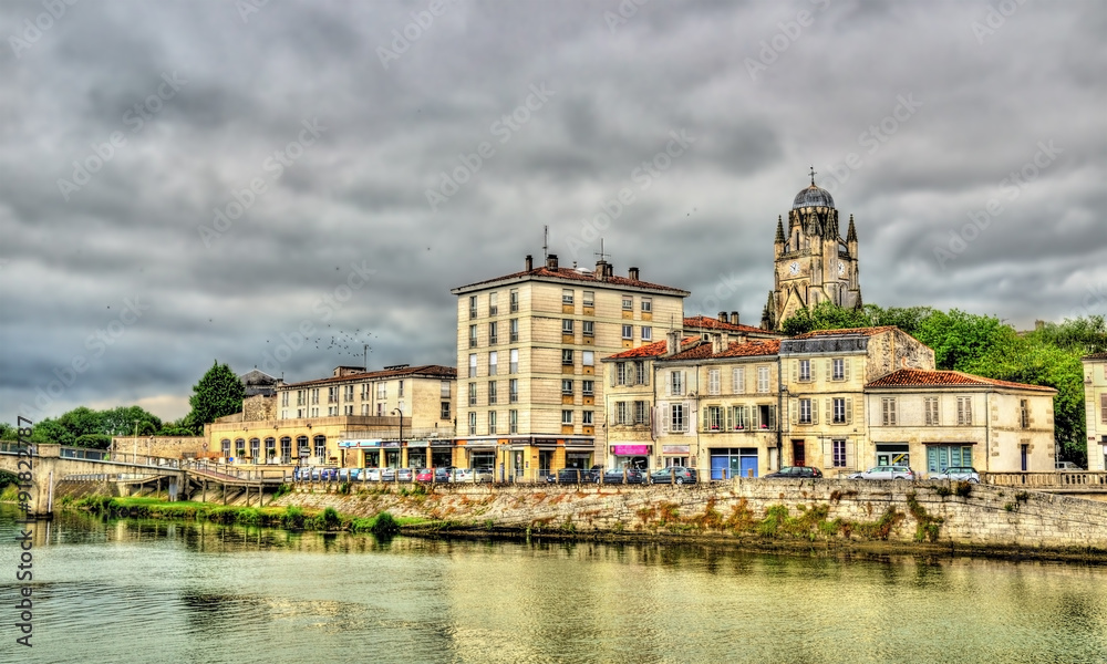 Saintes, a town on the banks of the Charente River - France