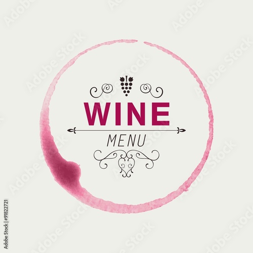 Vector Illustration of Wine Design Template