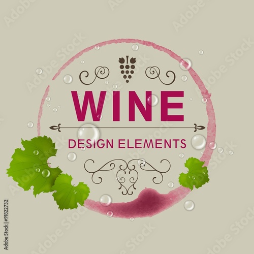 Vector Illustration of Wine Design Template
