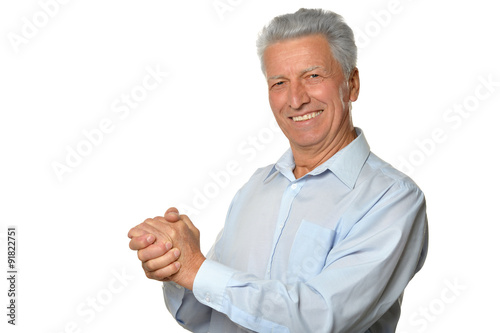 Mature man with shaking hands