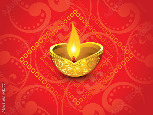 abstract artistic red golden diwali