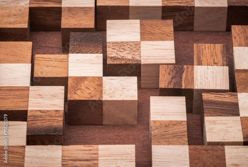 Tablou pe pânză wooden puzzle for the development of thinking