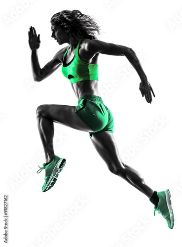 woman runner running jogger jogging silhouette