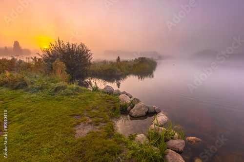 Misty Morning lake