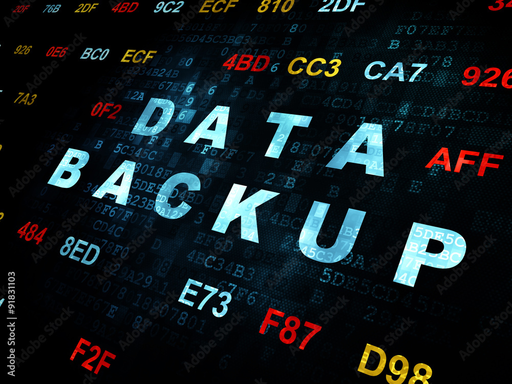 Data concept: Data Backup on Digital background Data concept: Data Backup on Digital background