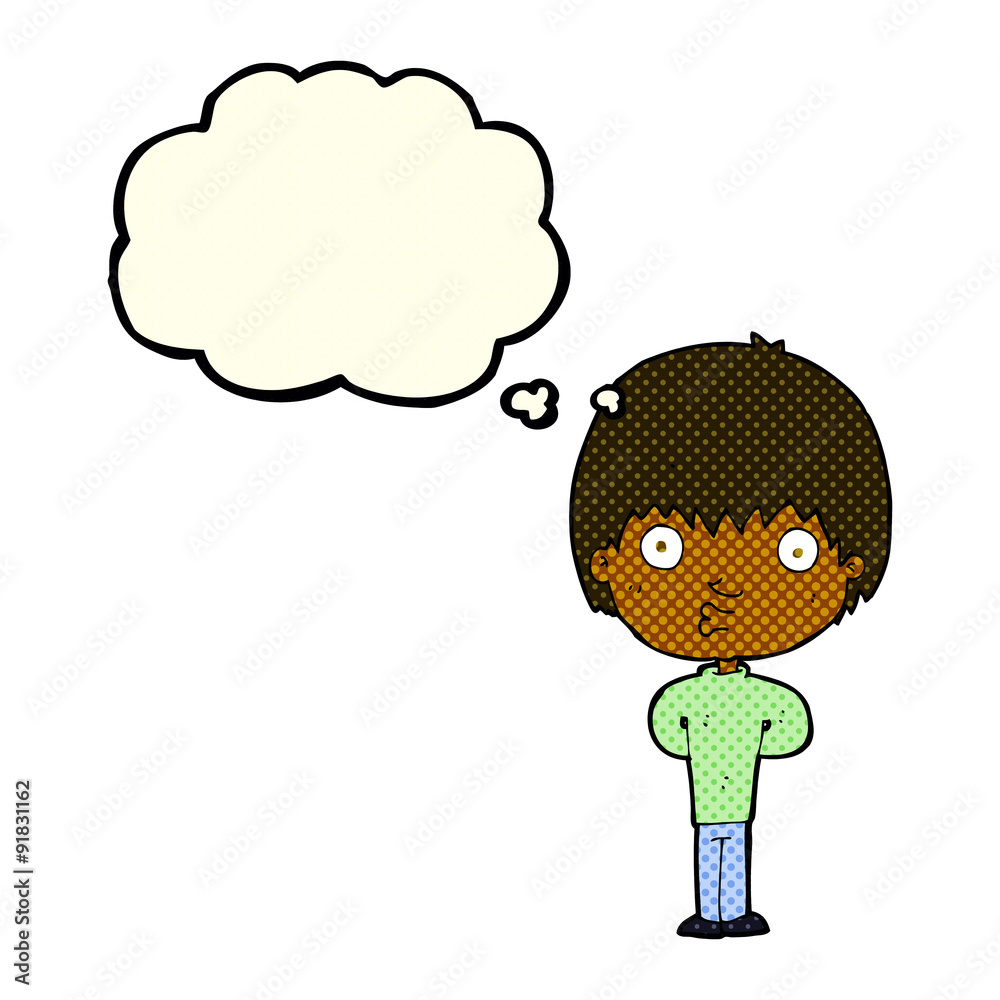 cartoon whistling boy with thought bubble cartoon whistling boy with thought bubble