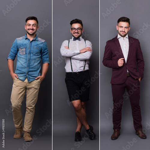 Foto The same man in different styles