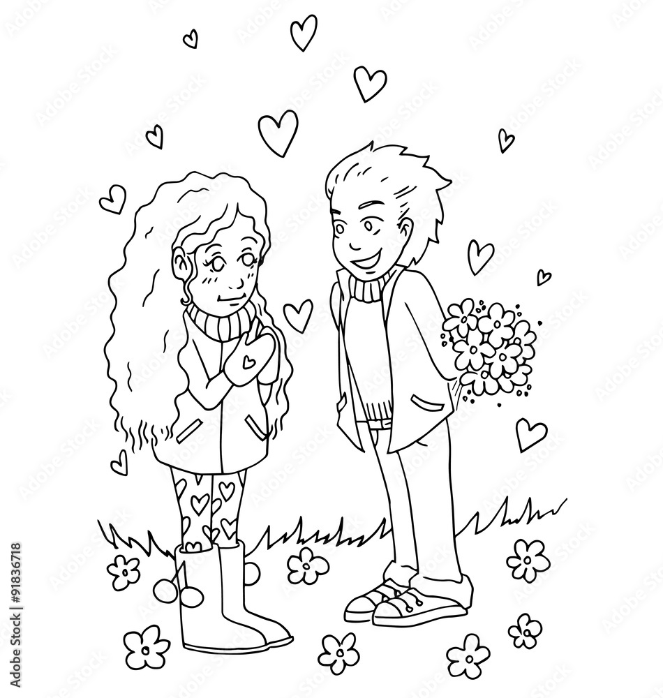 First Kiss Drawing