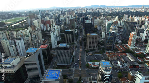 Aerial Shot of Avenue Brigadeiro Faria Lima, Sao Paulo, Brazil photo