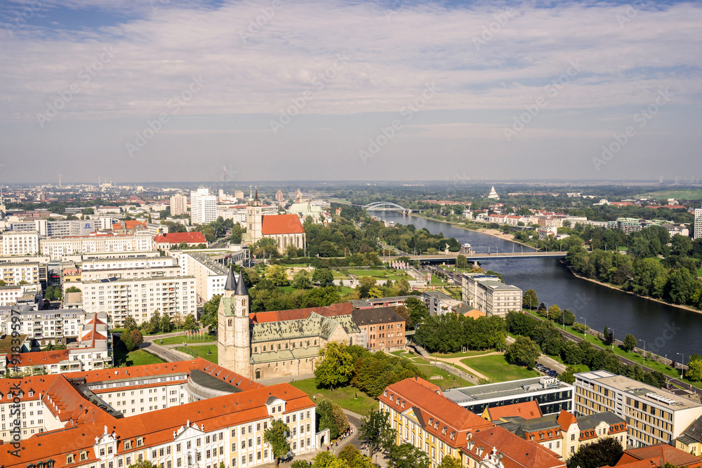Sicht über Magdeburg