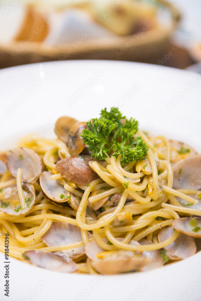 spaghetti alla vongole for dinner