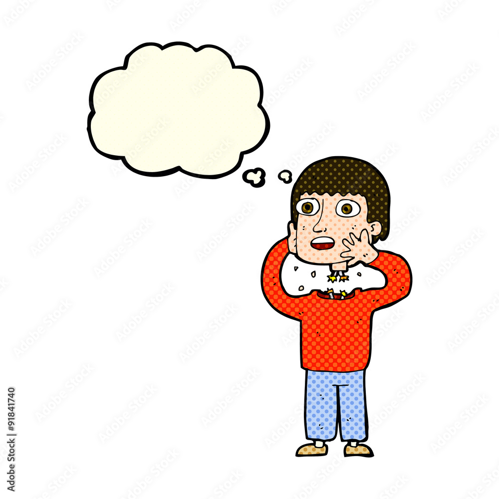 cartoon secret robot with thought bubble cartoon secret robot with thought bubble