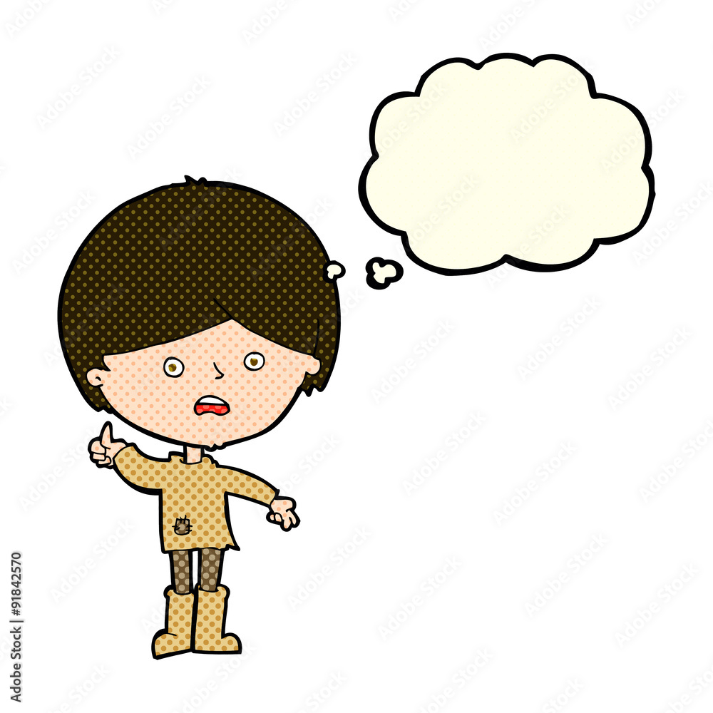 cartoon unhappy boy with thought bubble cartoon unhappy boy with thought bubble