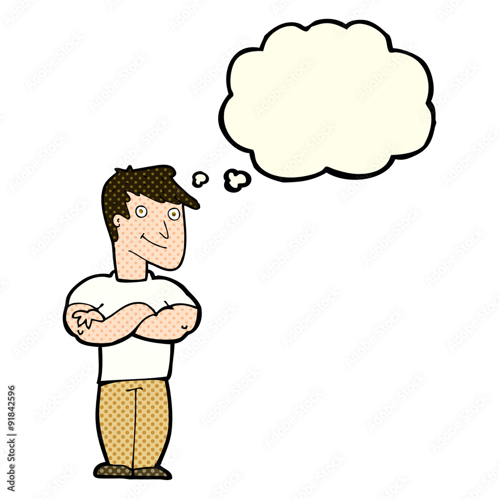 custom made wallpaper toronto digitalcartoon muscular man with thought bubble