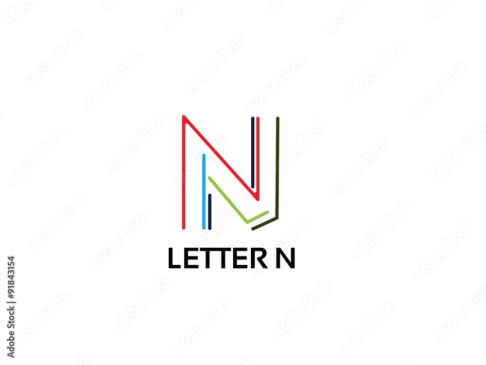 Letter N, logo icon design template. Vector business elements. Letter N, logo icon design template. Vector business elements.