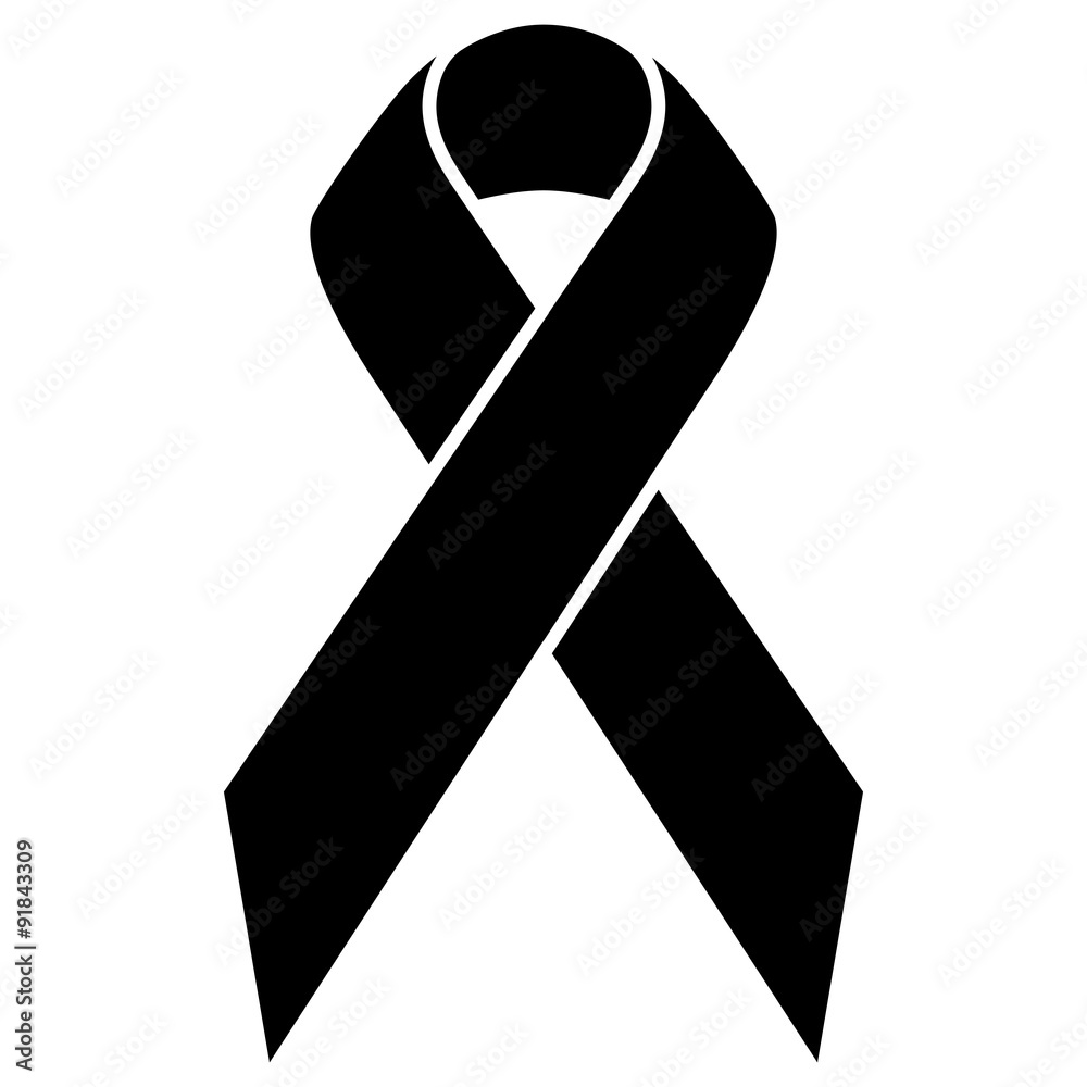 Awareness Ribbon / Aids, Cancer, Breast Cancer / Symbol, Icon, Black And  White, Vector, Isolated Stock Vector | Adobe Stock