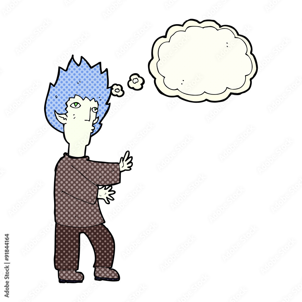 cartoon vampire man with thought bubble cartoon vampire man with thought bubble