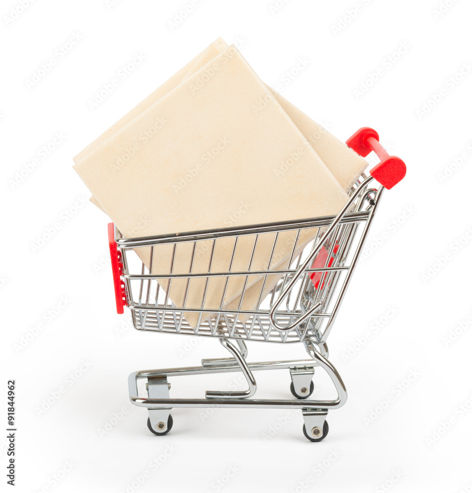 Paving tiles in shopping cart