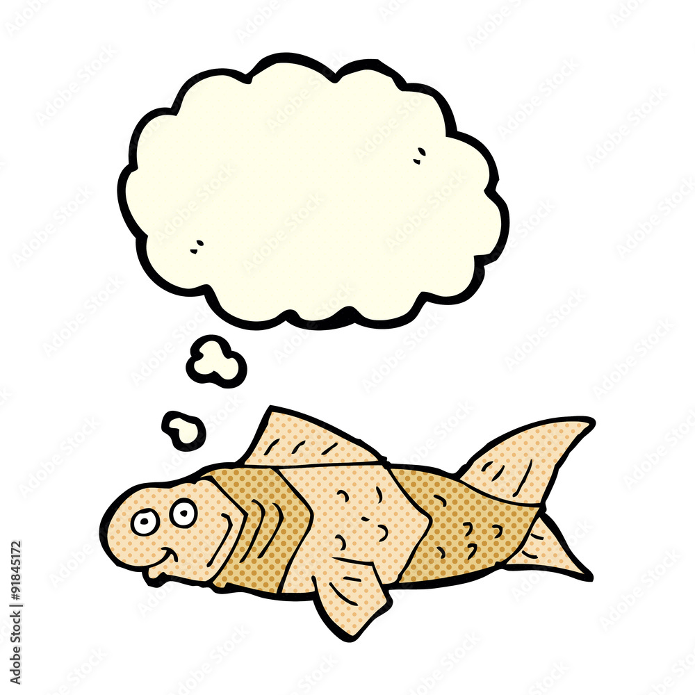 cartoon funny fish with thought bubble cartoon funny fish with thought bubble
