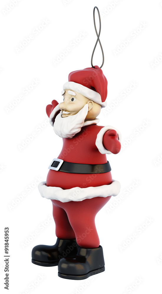 Christmas Toy Santa Claus isolated on white Christmas Toy Santa Claus isolated on white