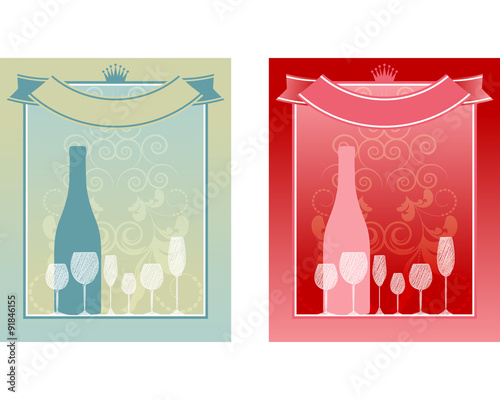red and white wine tags