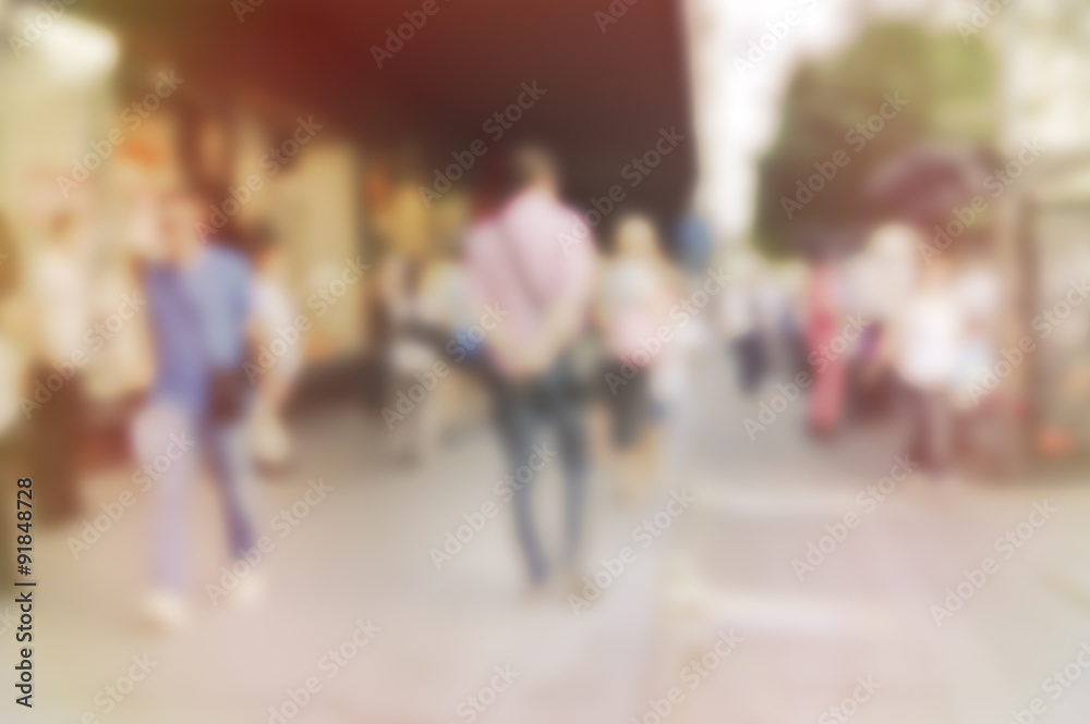High blurred image of workers going back home after work. High blurred image of workers going back home after work.