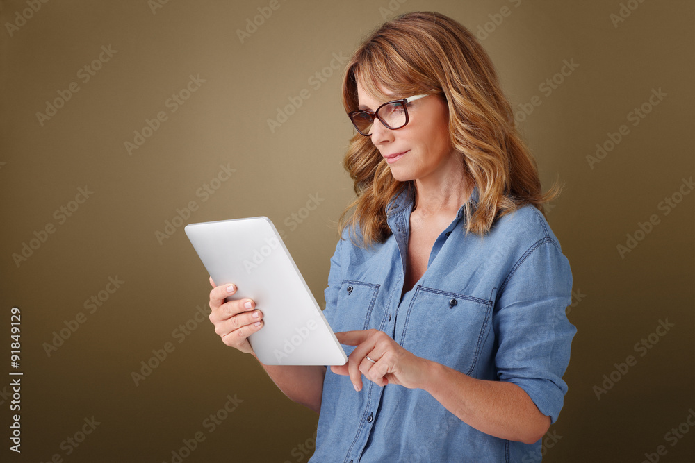 Woman with digital tablet Woman with digital tablet