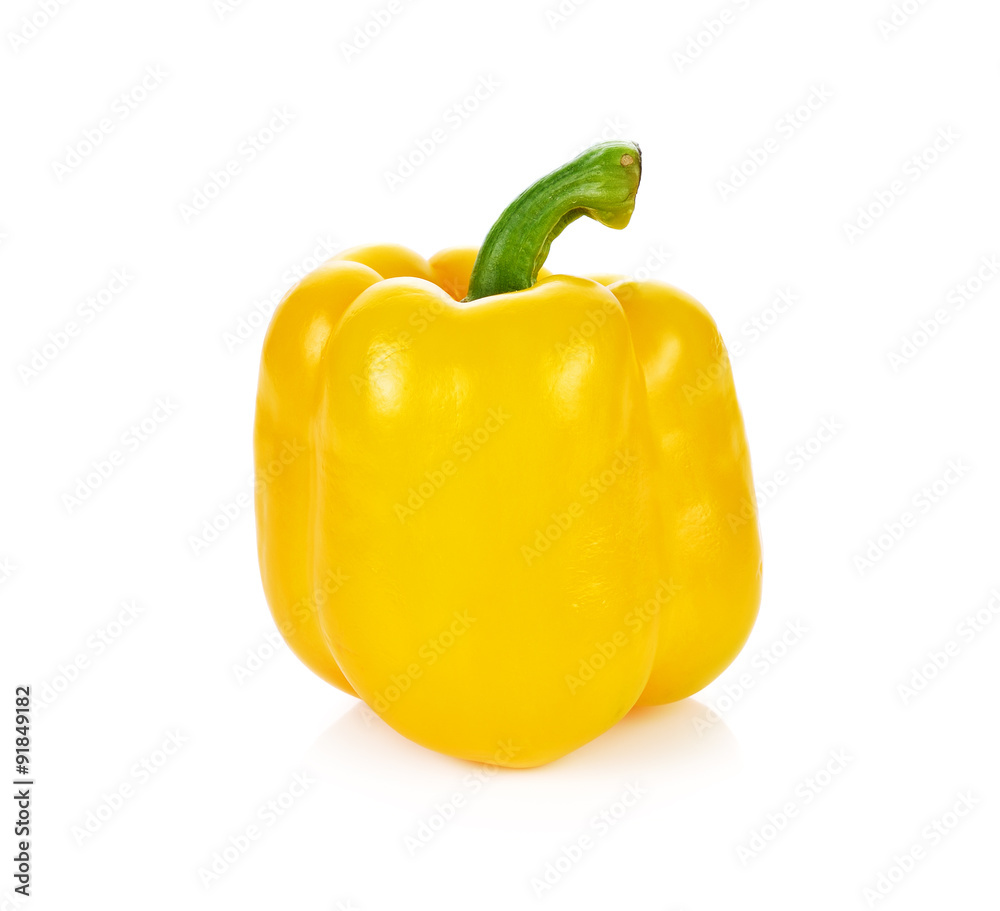 sweet yellow pepper isolated on white background sweet yellow pepper isolated on white background