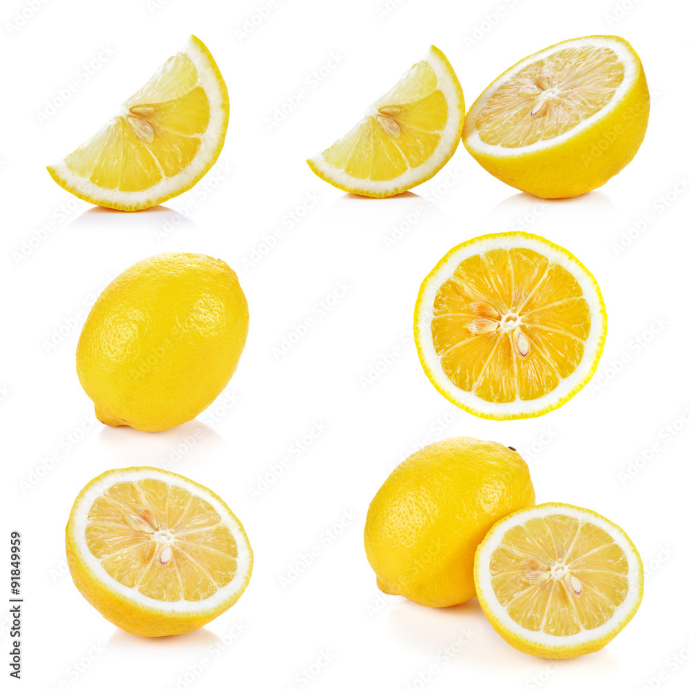 lemon slice isolated on white background. lemon slice isolated on white background.