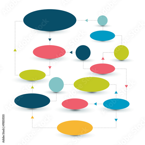 Flow chart scheme. Infographics elements. Vector design.