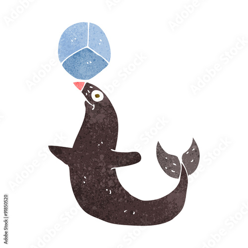 cartoon performing seal