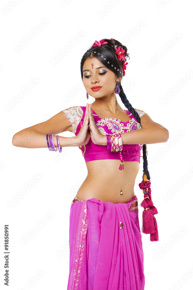 Young pretty woman in indian dress Young pretty woman in indian dress