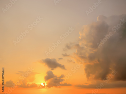 worm tone of beautiful sunset light background 