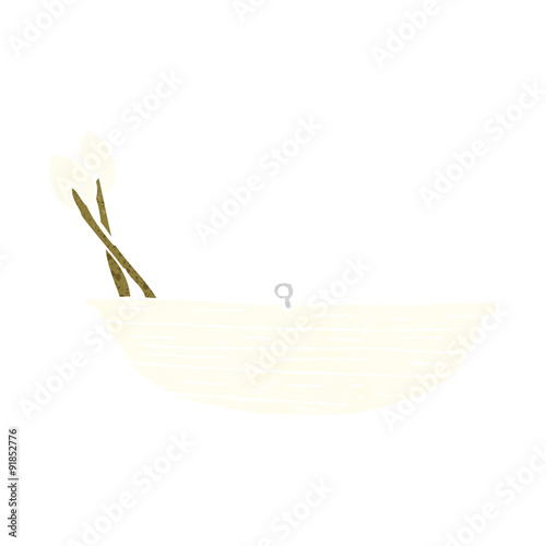 cartoon rowing boat