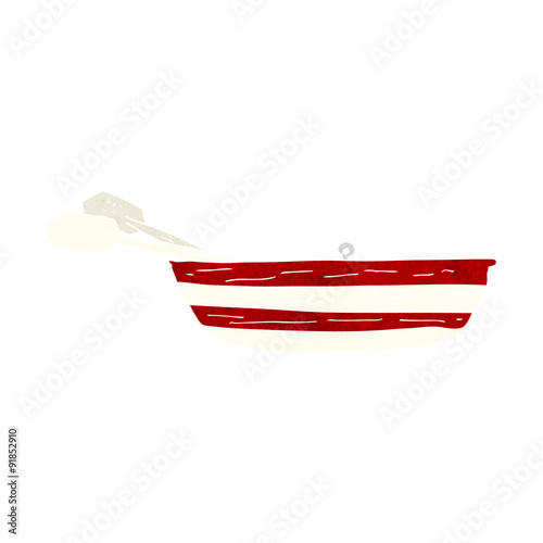 cartoon rowing boat