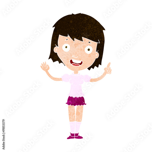 cartoon woman pointing