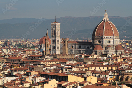 Les monuments de Florence vue d'en haut
