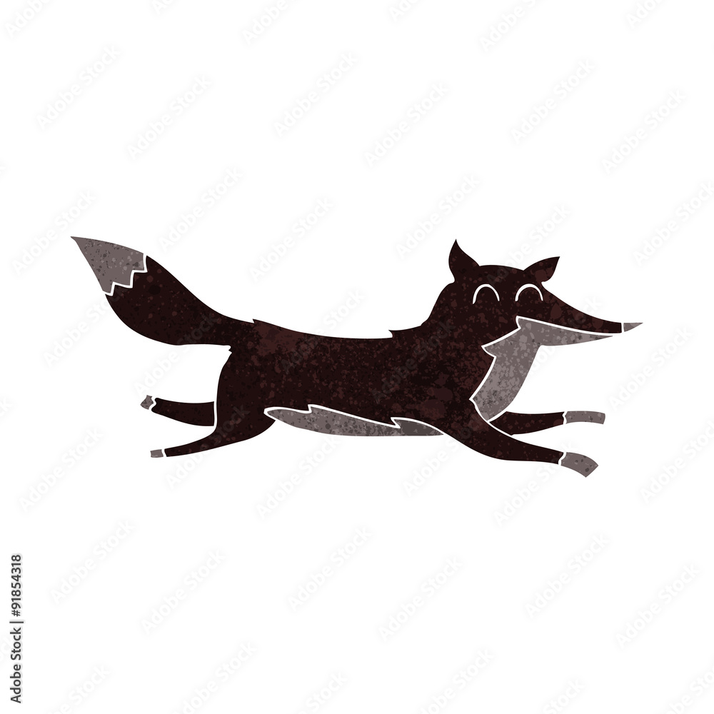Fototapeta premium cartoon running wolf