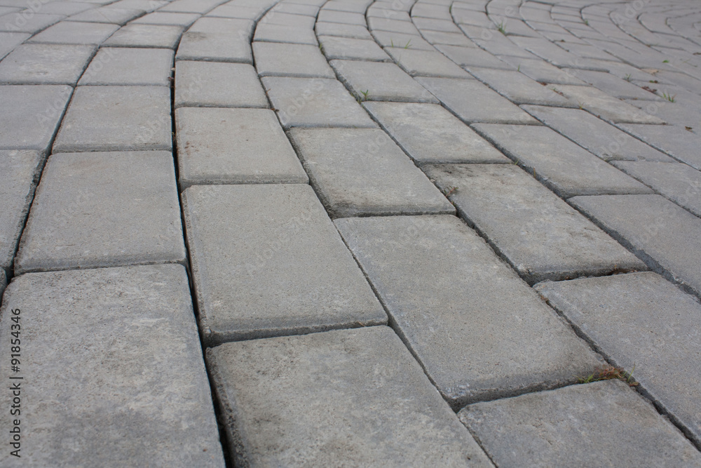 Fototapeta premium Abstract background - concrete garden blocks floor