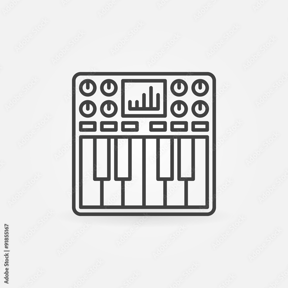 Synthesizer icon or symbol
