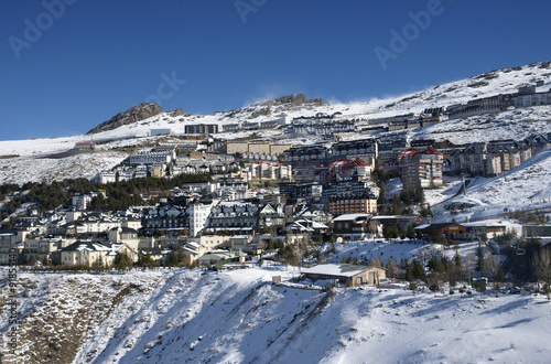 vistas de la estación invernal de pradollano en la provincia de Granada, Andalucía photo