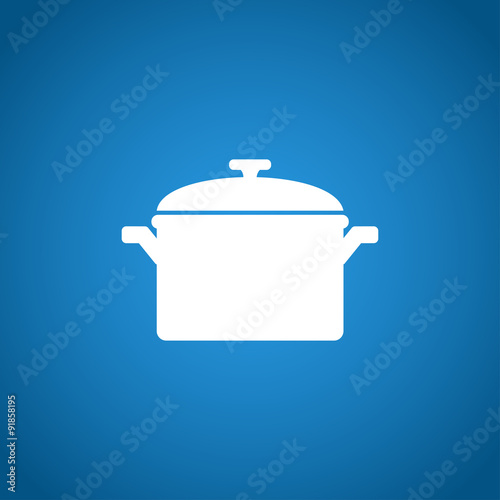 Saucepan icon. Vector illustration.